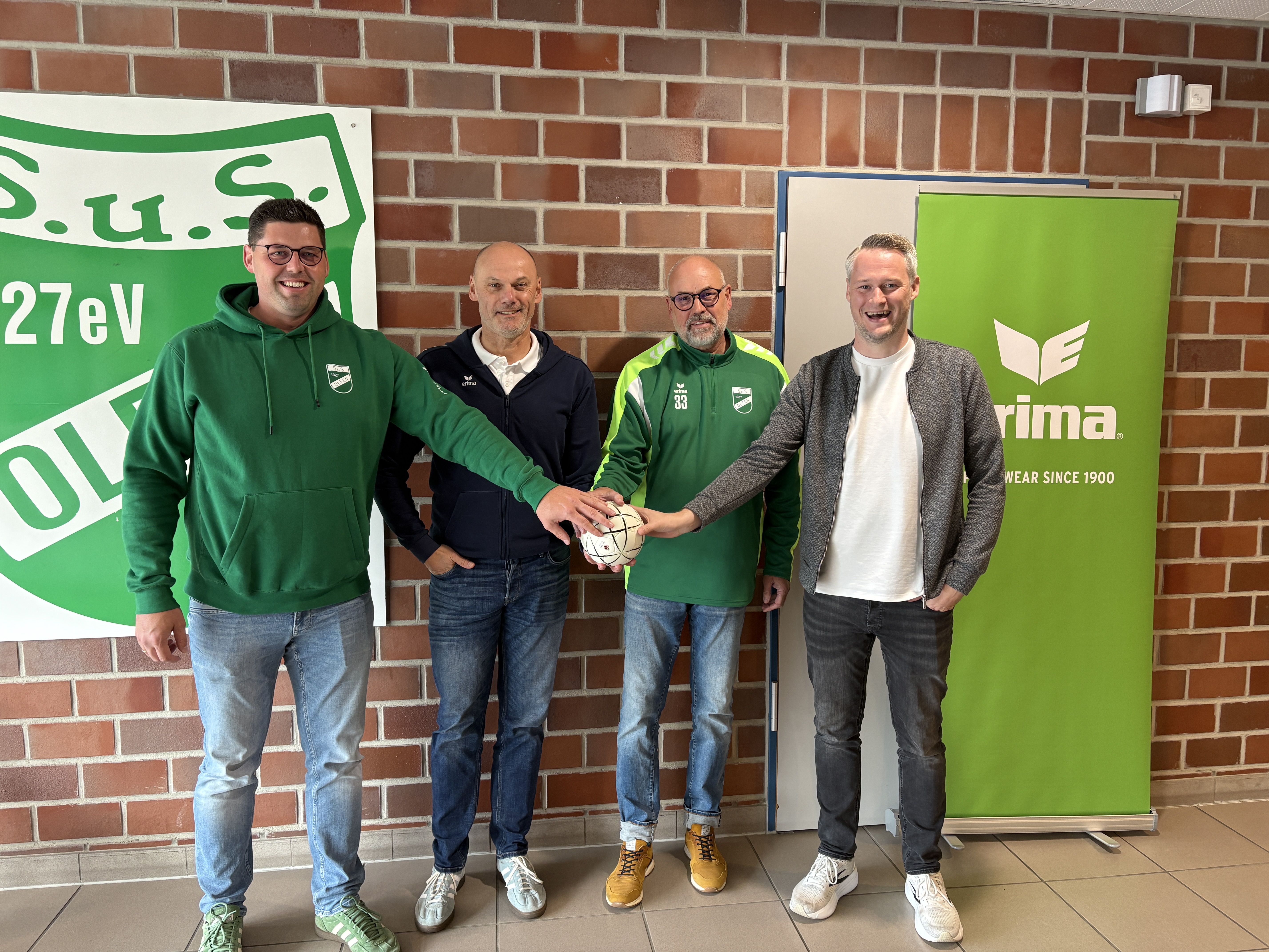 Julien Corzilius (Handball), Matthias Wehmhoener (Erima), Ralf Danielczyk (SuS Olfen), Stefan Büning (Teamsport Niehuis)
